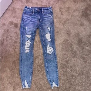 American Eagle ripped skinny jeans